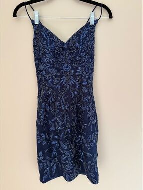 XS/4 Prom Girl formal dress, beaded, corset, mini